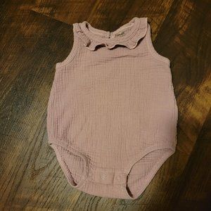 Chick Pea Purple Gauze Romper